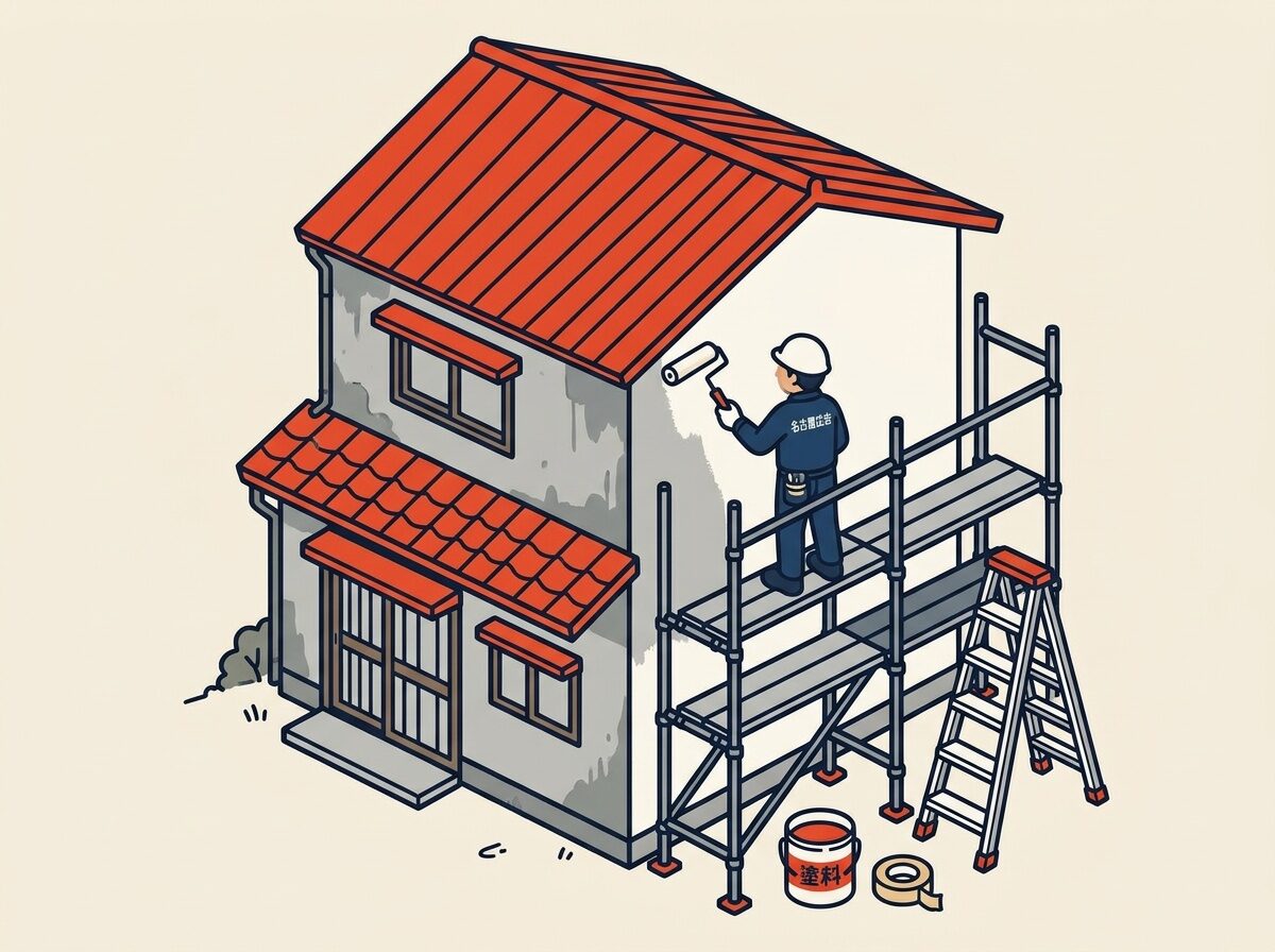 塗装のイラスト（名古屋広告）